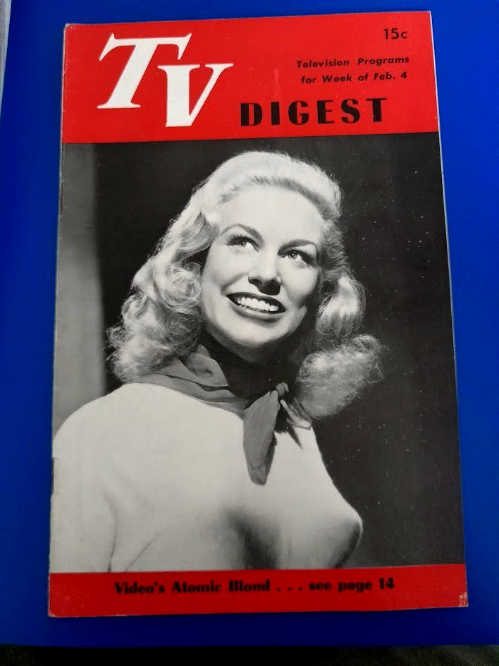 1950 TV Digest Local Televiser TV Guide Philadelphia PA Feb 4 Joan Diener