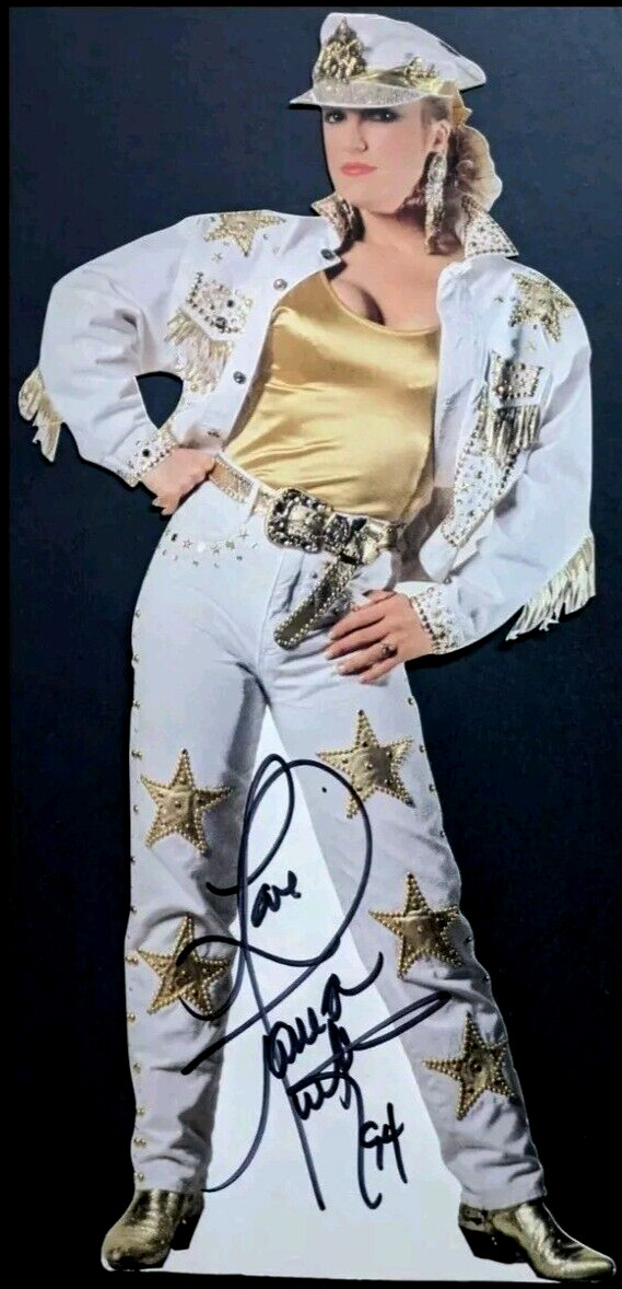 TANYA TUCKER STAGE WORN DENIM JEANS JACKET & SPANDEX TOP SIGNED STANDUP JSA COA