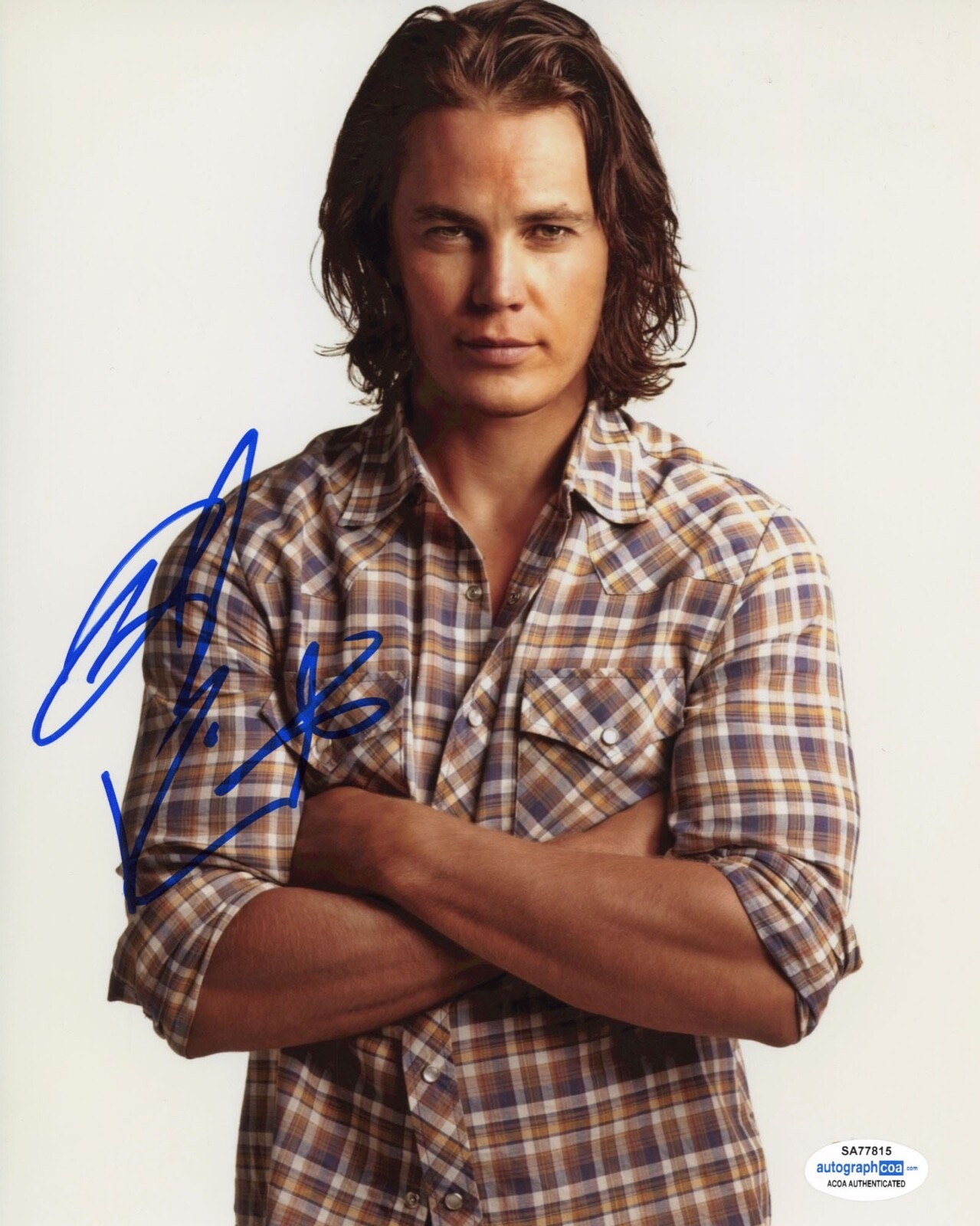 Taylor Kitsch signed “FRIDAY NIGHT LIGHTS” 8×10 Photo a SEXY Dark Wolf ACOA COA