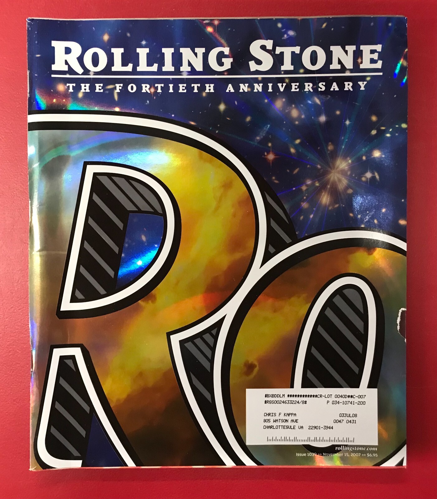 Rolling Stone Magazine – November 2007 #1039 The Fortieth Anniversary (VINTAGE)