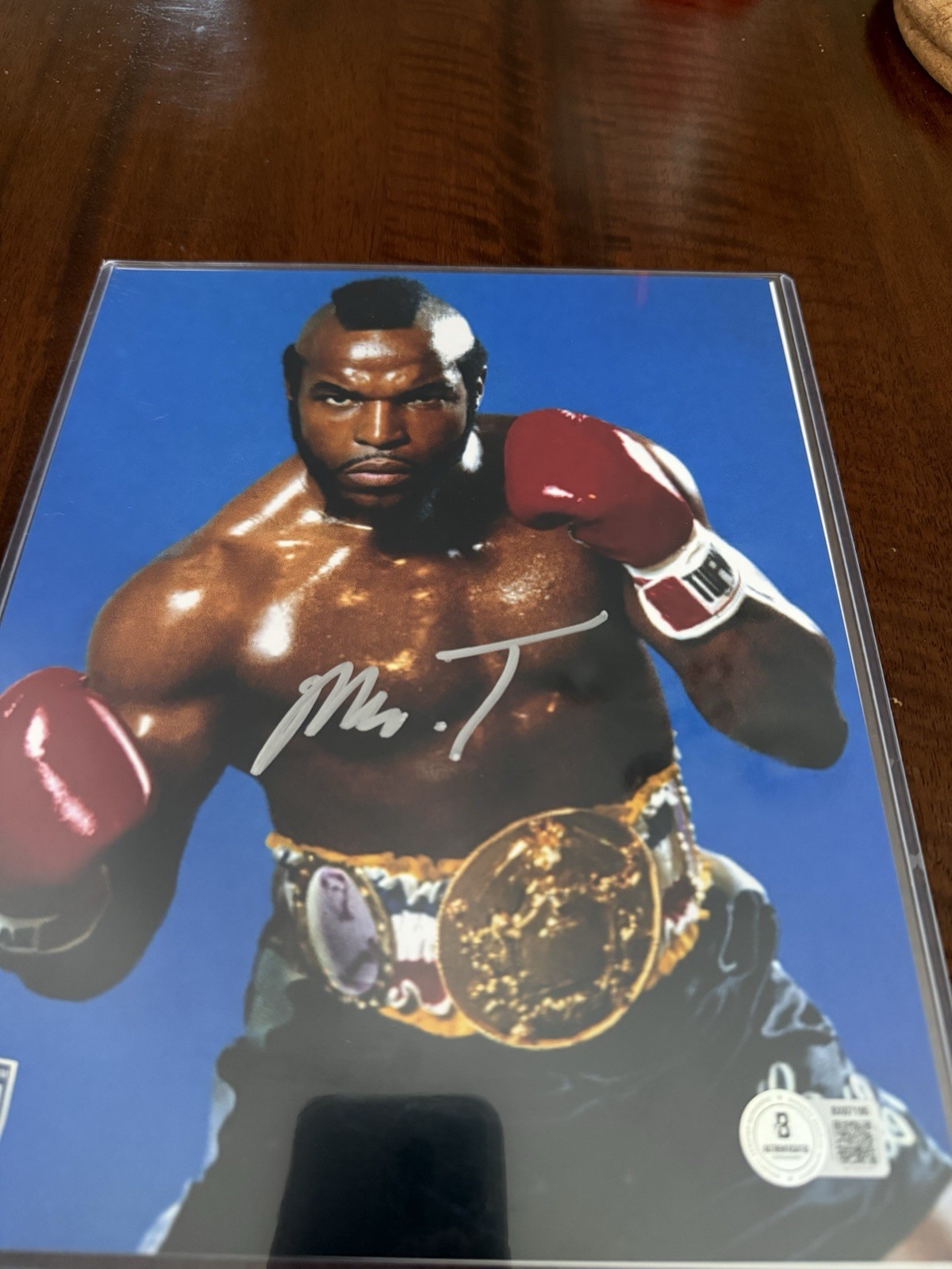 Mr. T Hand Signed In Person Rocky 8×10 Autograph Clubber Lang Rare Beckett COA