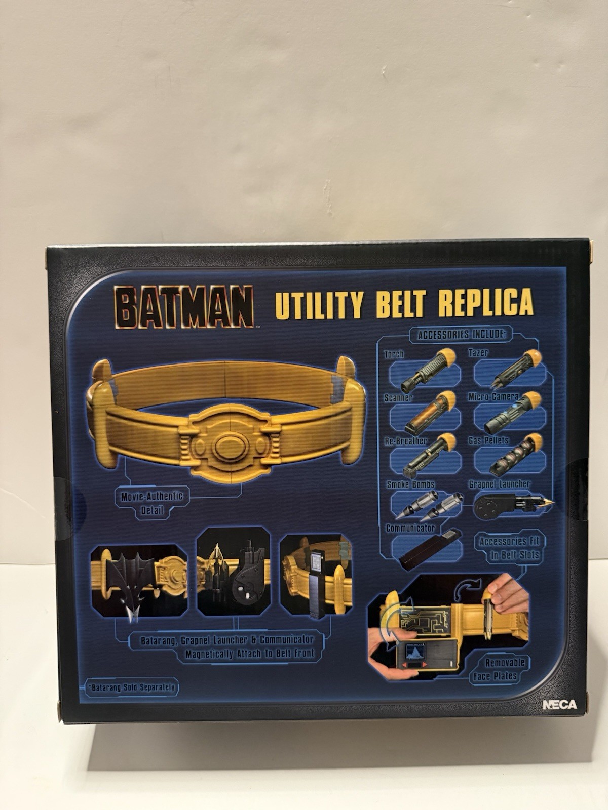 NECA 1989 Batman Utility Belt Replica Prop Cosplay Michael Keaton Batman New
