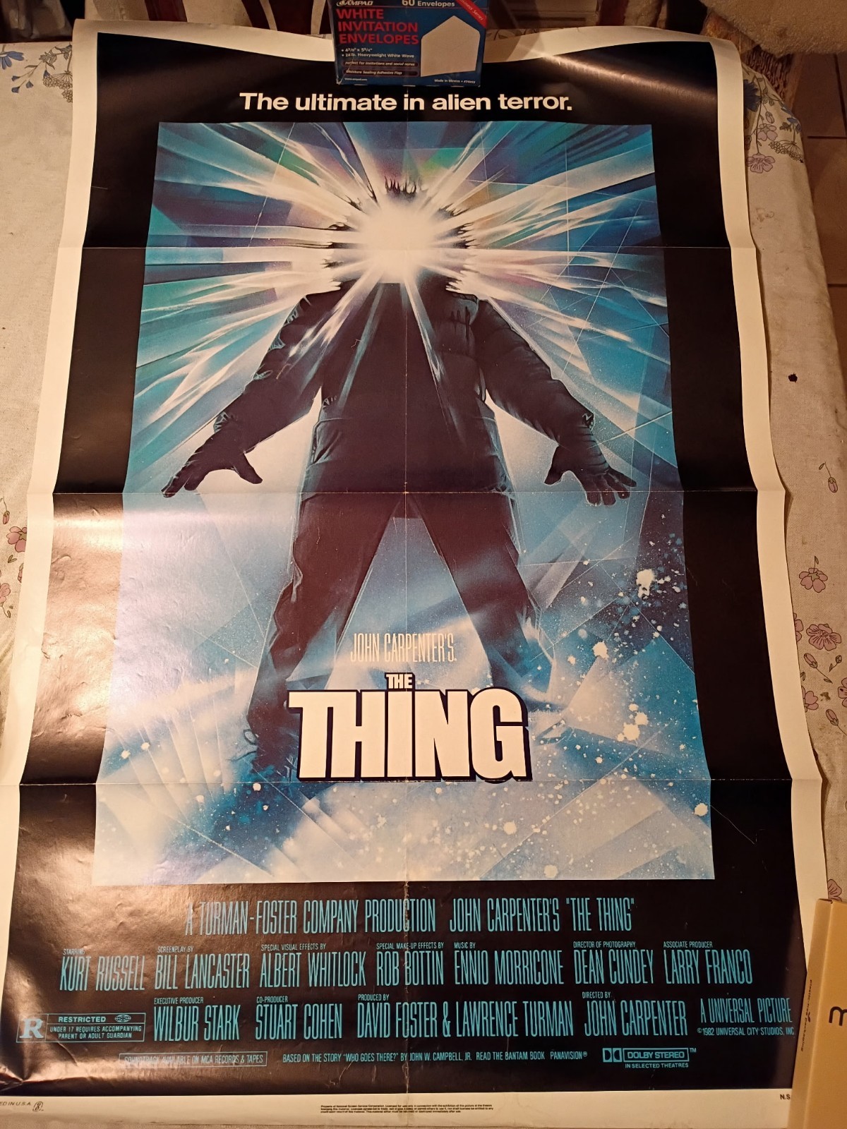 The Thing (1982) one-sheet movie poster rolled Kurt Russell John Carpenter