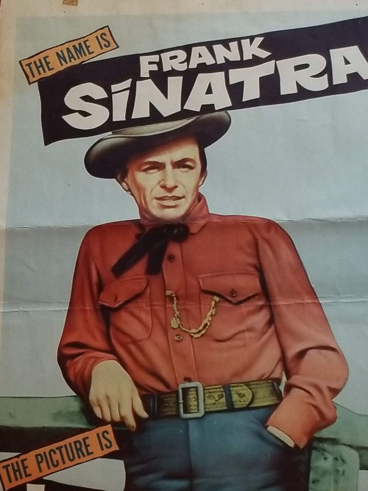 1956 – Frank Sinatra – JOHNNY CONCHO – Original Insert Movie Poster – 14″X 36″