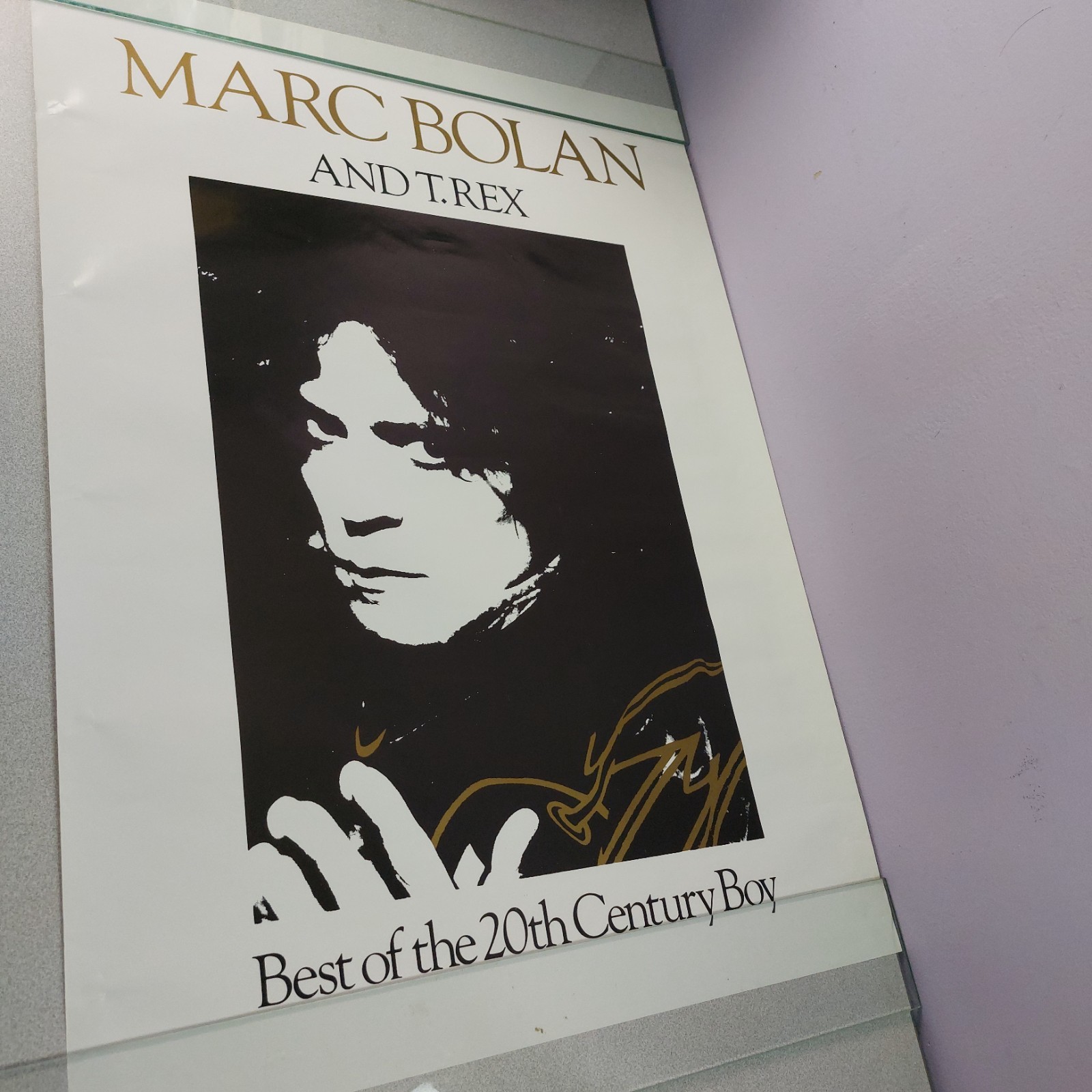 Vintage Poster 1985? Marc Bolan T.Rex Best of 20th Century Boy 34×25″ VG READ