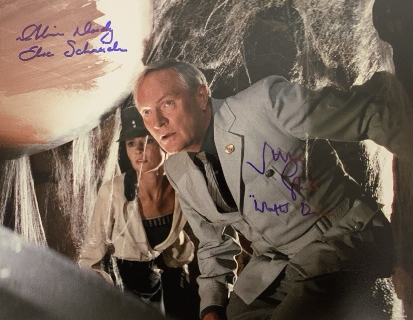 Alison Doody & Julian Glover Signed/Inscribed 11×14 Indiana Jones Photo(2) – BAS