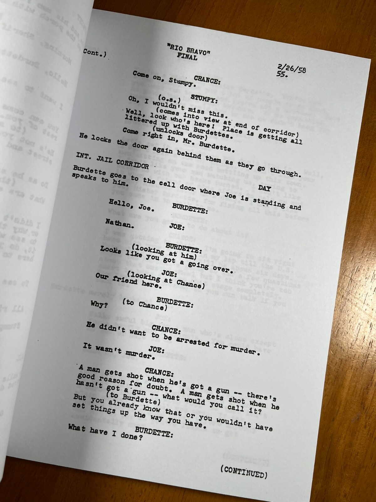 Rio Bravo Script Signed- Autograph Reprints- 126 Pages- John Wayne- Westerns