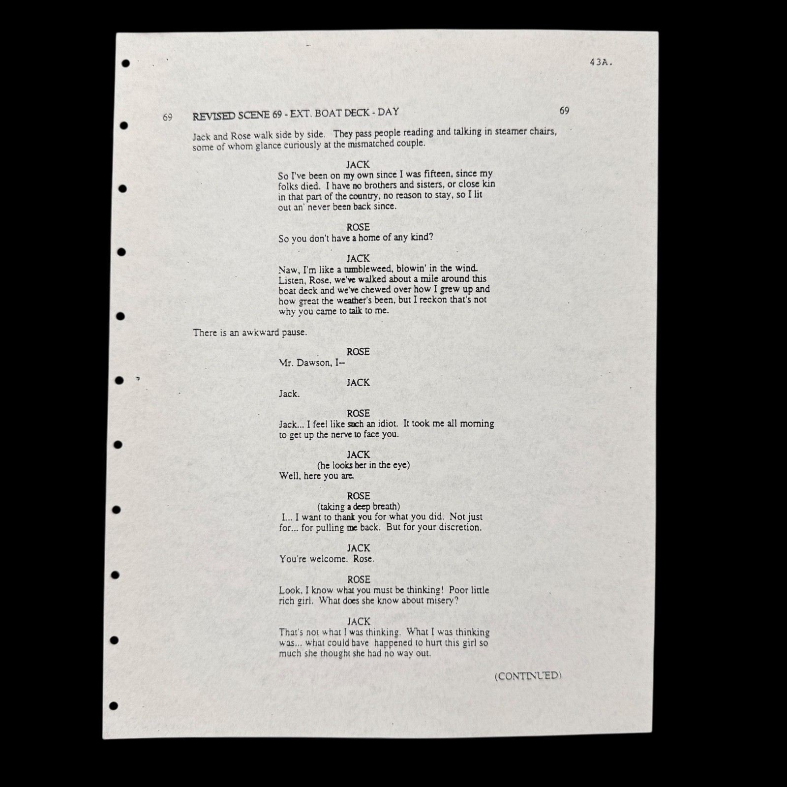 RARE Original Titanic 1996 Revised Actor Movie Script Vintage Memorabilia COA
