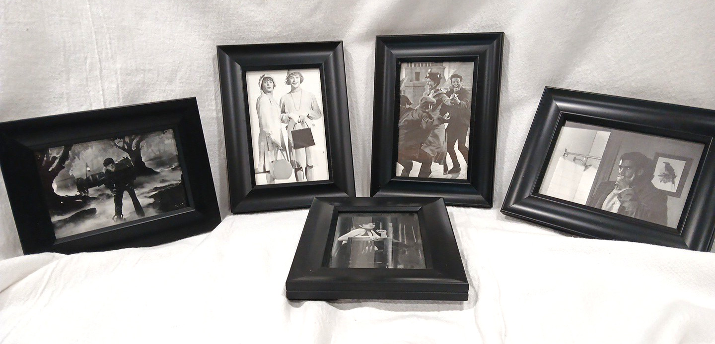 Hollywood Classics Framed Art Print Set 5 Home Theater Media Room Movie Decor