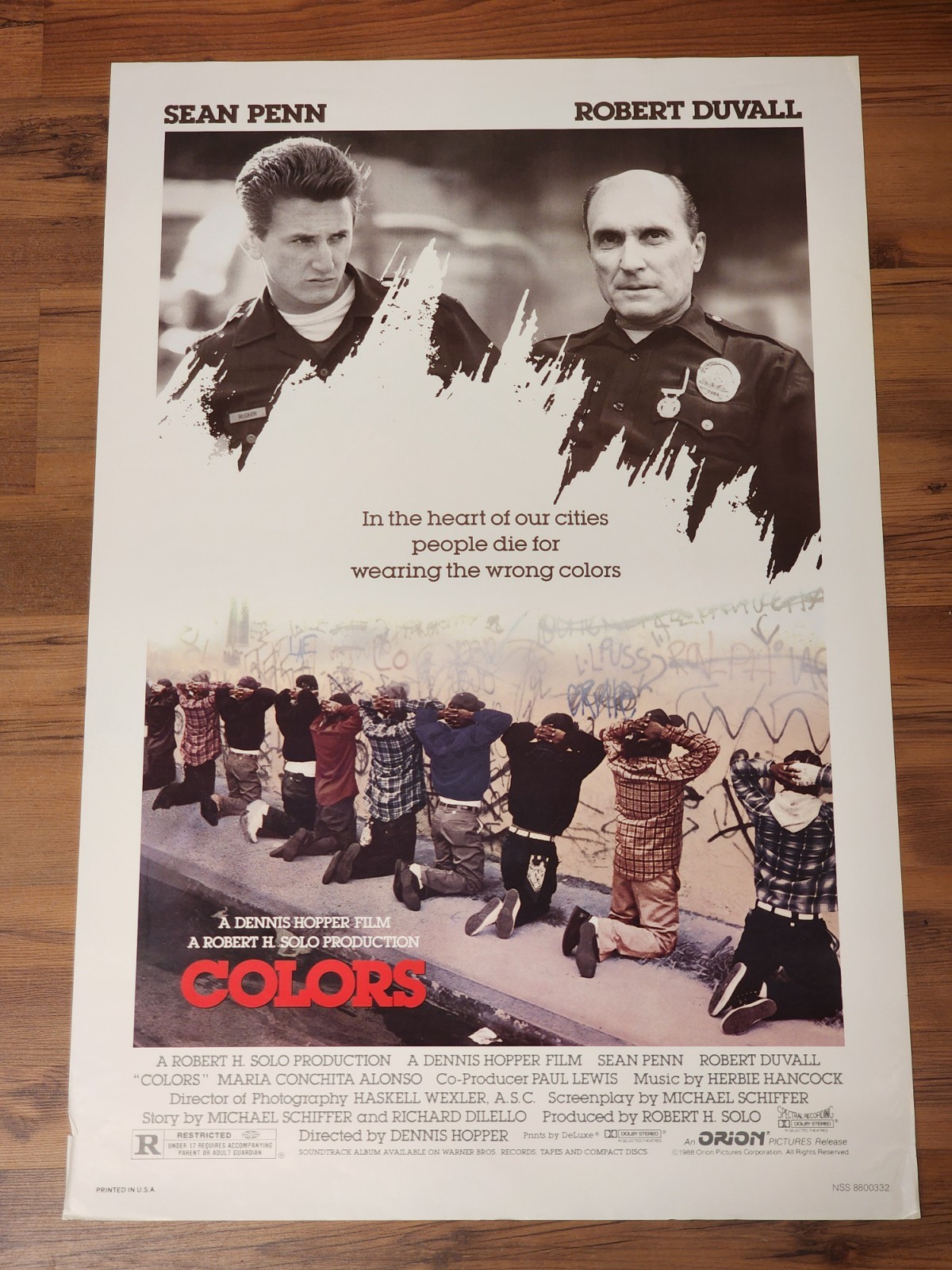 COLORS Original Movie Poster Sean Penn Robert Duvall 27″x 41″ SA