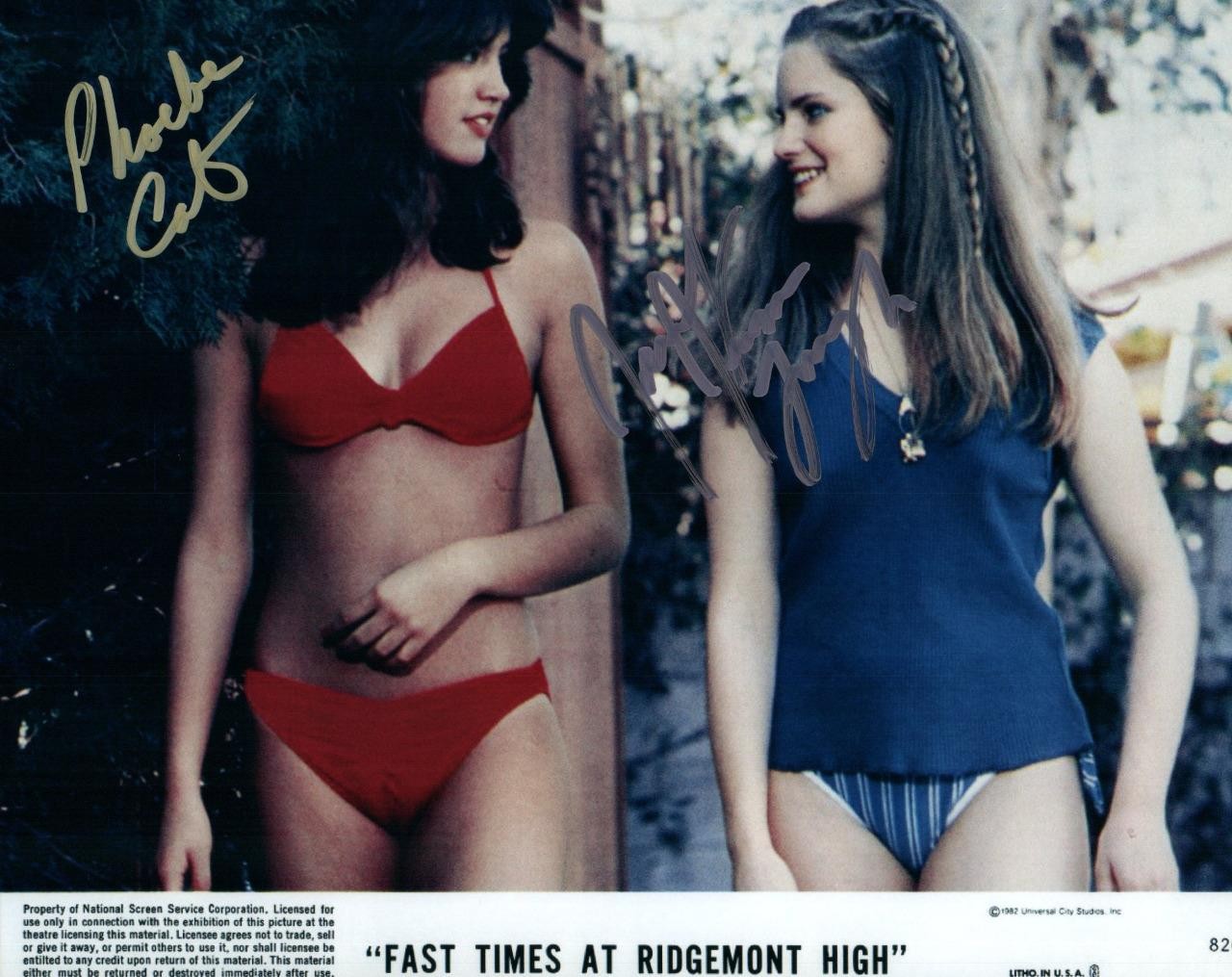 Phoebe Cates Jennifer Jason Leigh autographed signed 8×10 photo picture and COA