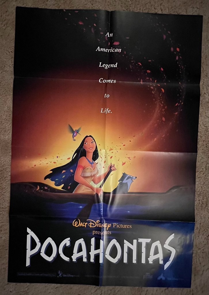 Pocahontas 1995 Double-Sided Movie Poster 27×40 Disney Mel Gibson