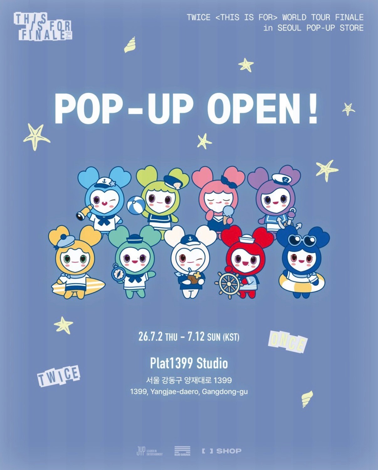 TWICE THIS IS FOR FINALE WORLD TOUR IN SEOUL POP-UP STORE STAMP TOUR PHOTOCARD