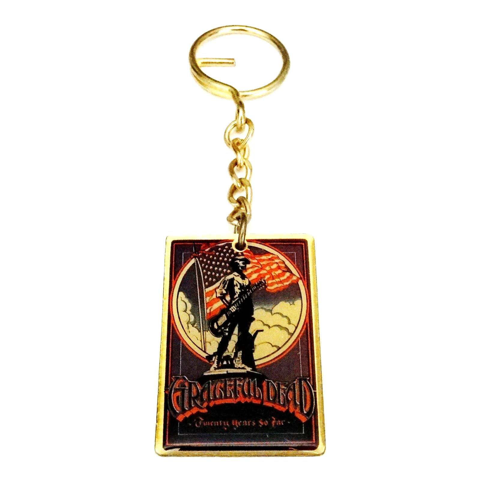 Grateful Dead Key Chain Keychain Vintage 1985 Rick Griffin Art 20 Years Patriot