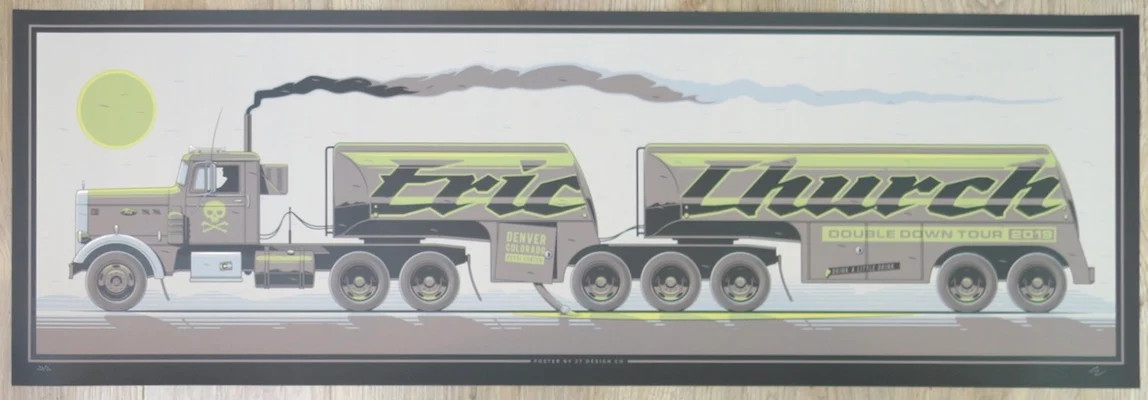 2019 Eric Church – Denver I Silkscreen Concert Poster by Charles Crisler