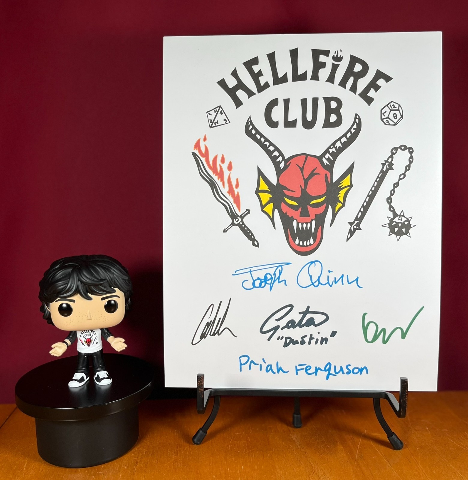 Stranger Things Hellfire Club Flyer Cast-Signed- 8.5×11- Autograph Reprints