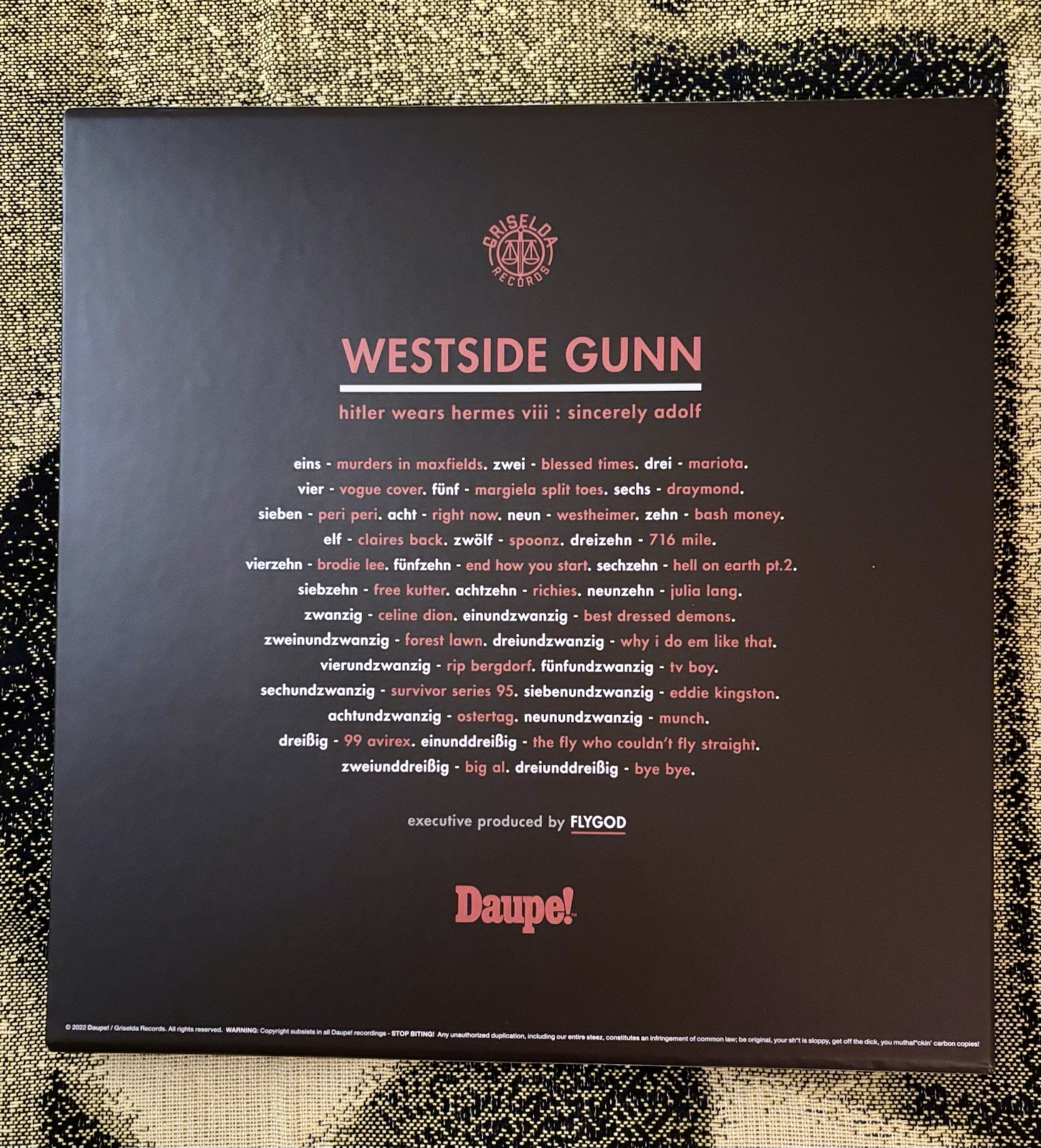 Westside Gunn – HWH8 A&B Lenticular Case (No Vinyl)