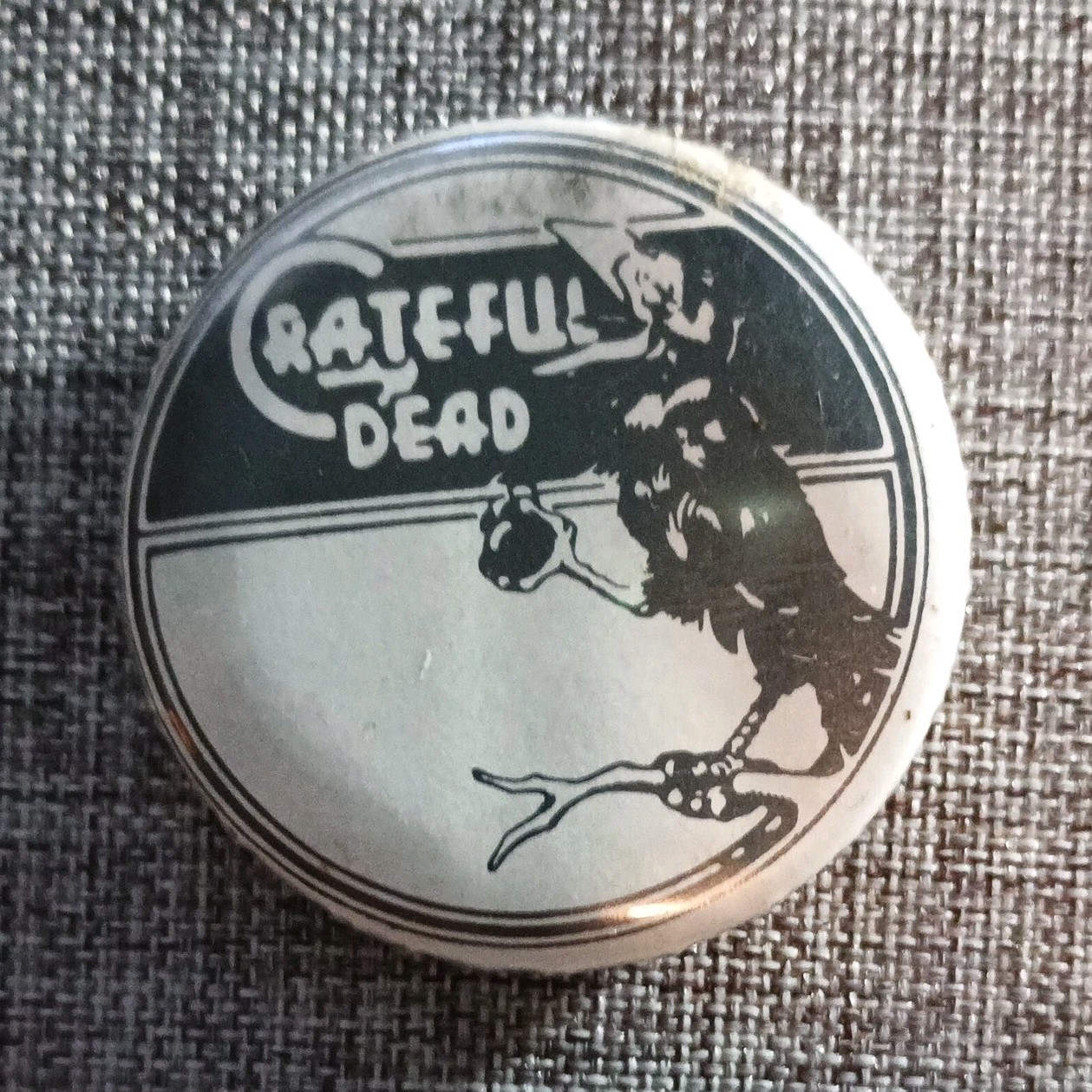 Grateful Dead Vintage pinback button “Wake of the flood”