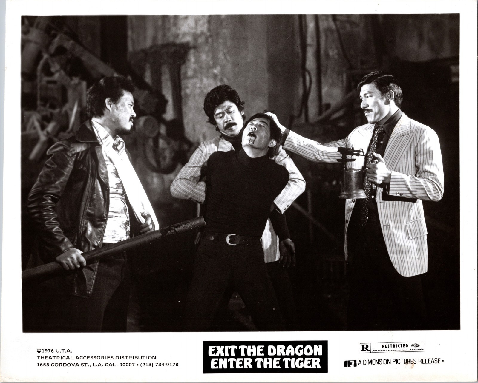 1976 Exit the Dragon, Enter Tiger Bruce Li 8×10 Photo d