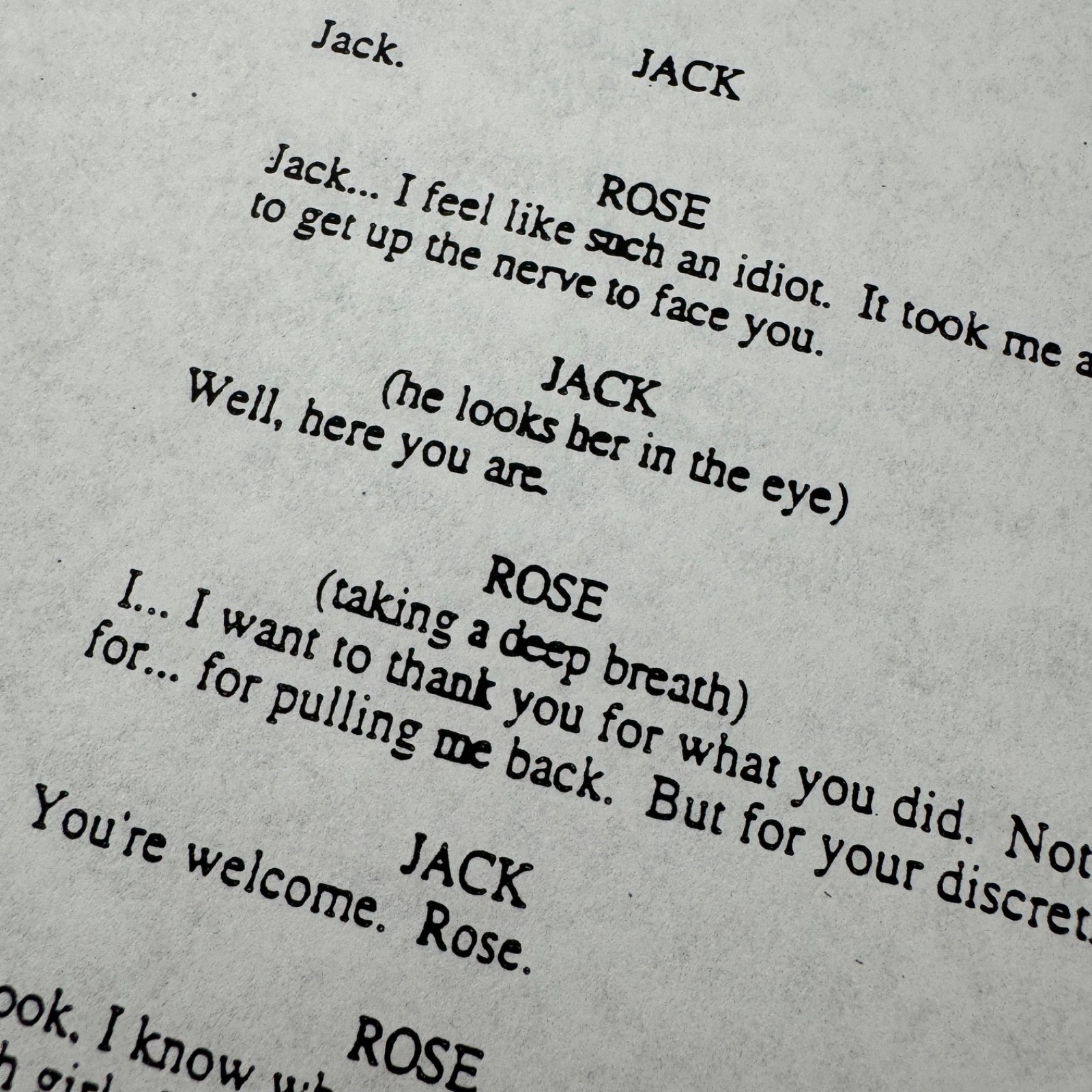 RARE Original Titanic 1996 Revised Actor Movie Script Vintage Memorabilia COA