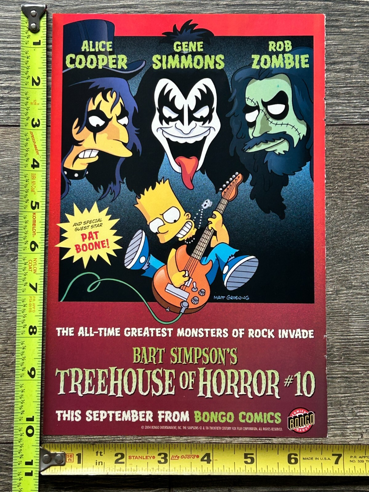 KISS Comic Ad GENE SIMMONS Bart Simpson’s Treehouse Of Horror #10 Bongo 2004 A