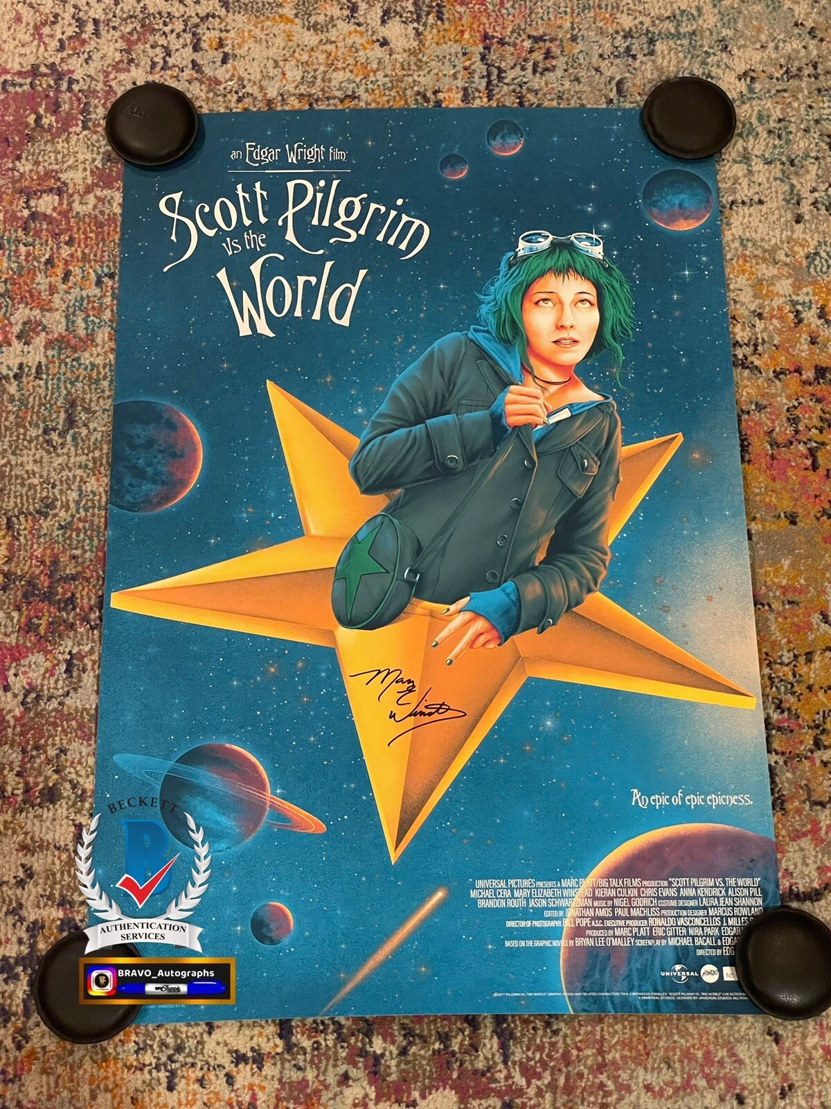 MARY ELIZABETH WINSTEAD SIGNED SCOTT PILGRIM VS THE WORLD MATT RYAN TOBIN AP