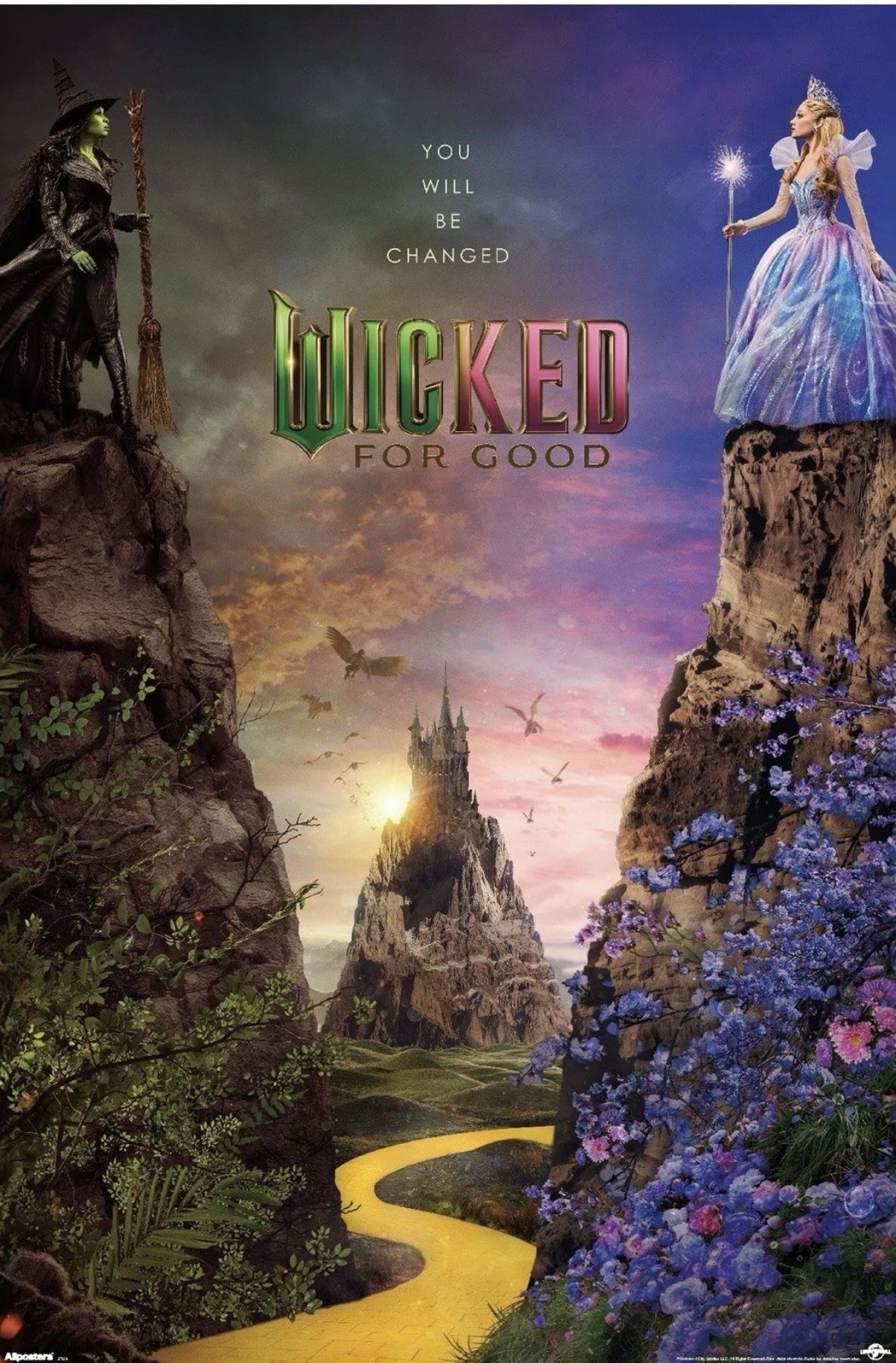 Wicked: For Good (2025) Cliff One Sheet Wall Poster, 34L” x 22.4W”, New Sealed