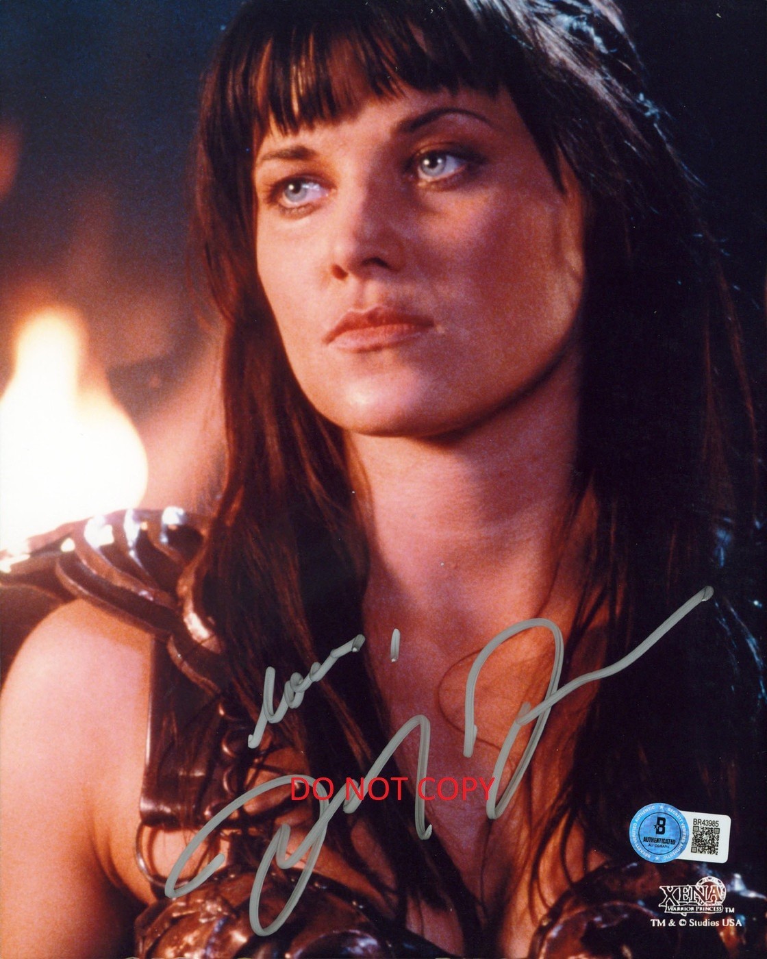 LUCY LAWLESS – XENA Autograph Signed 8×10 reprint Photo !!