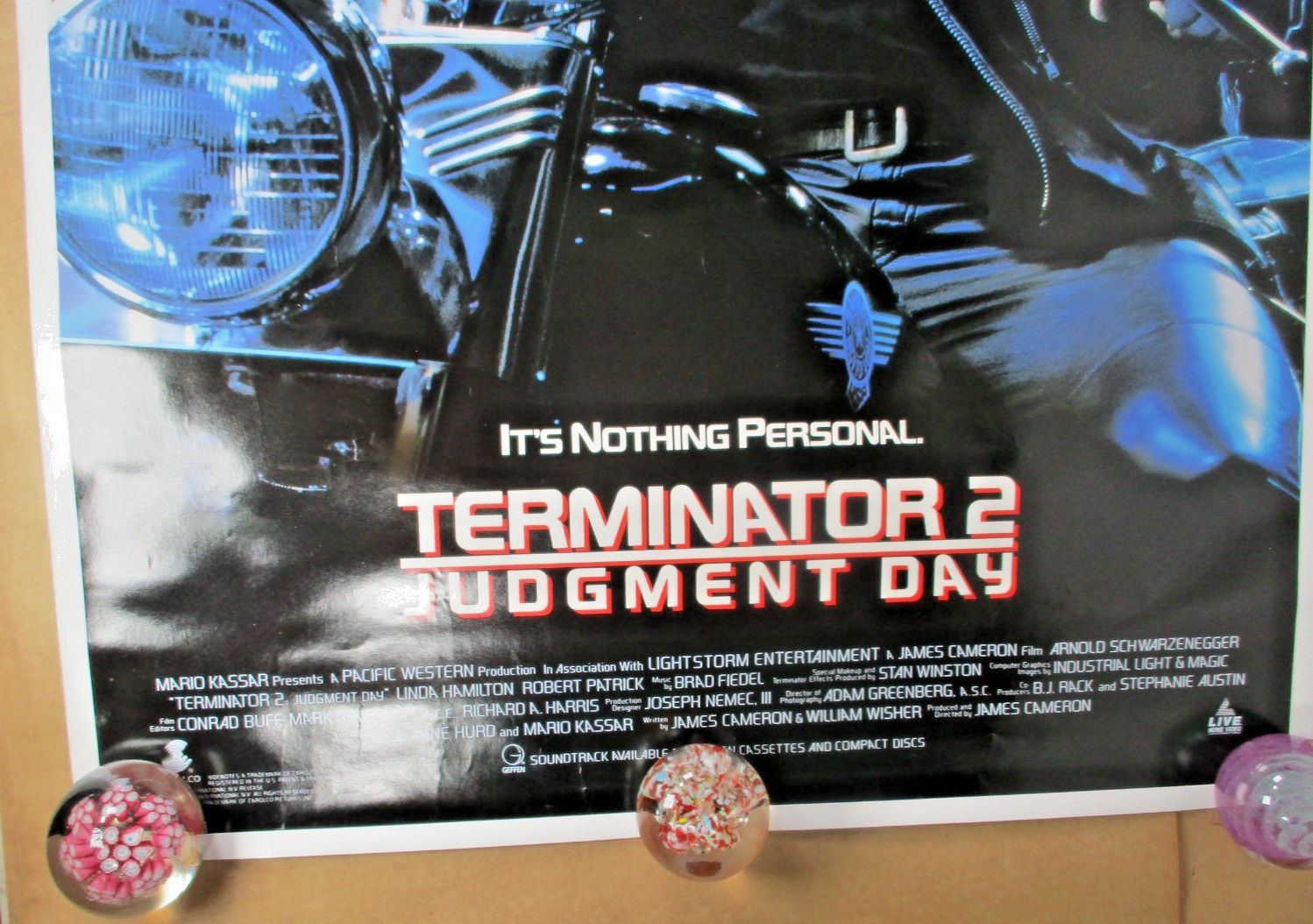 Terminator 2 Judgment Day original movie poster 27×40 1991 Video Schwarzenegger