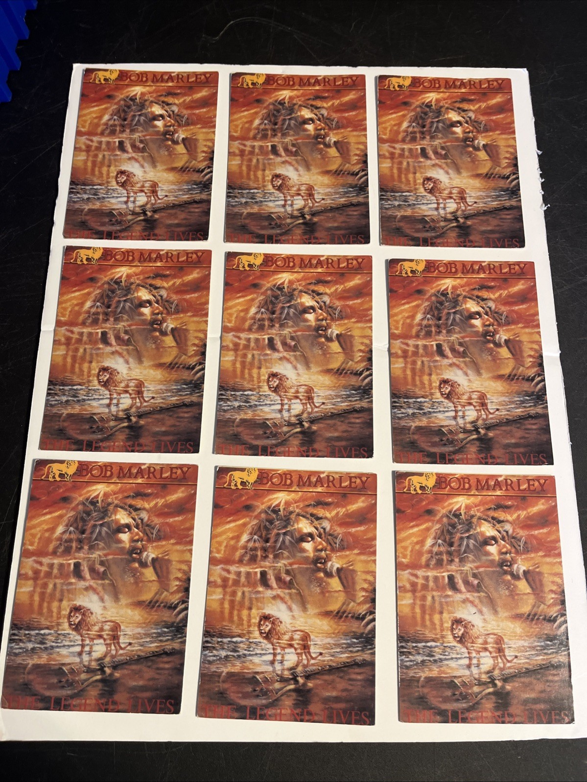 Bob Marley The Legend Lives Postcard Set of 9 Lion Guitar Beach Tropical