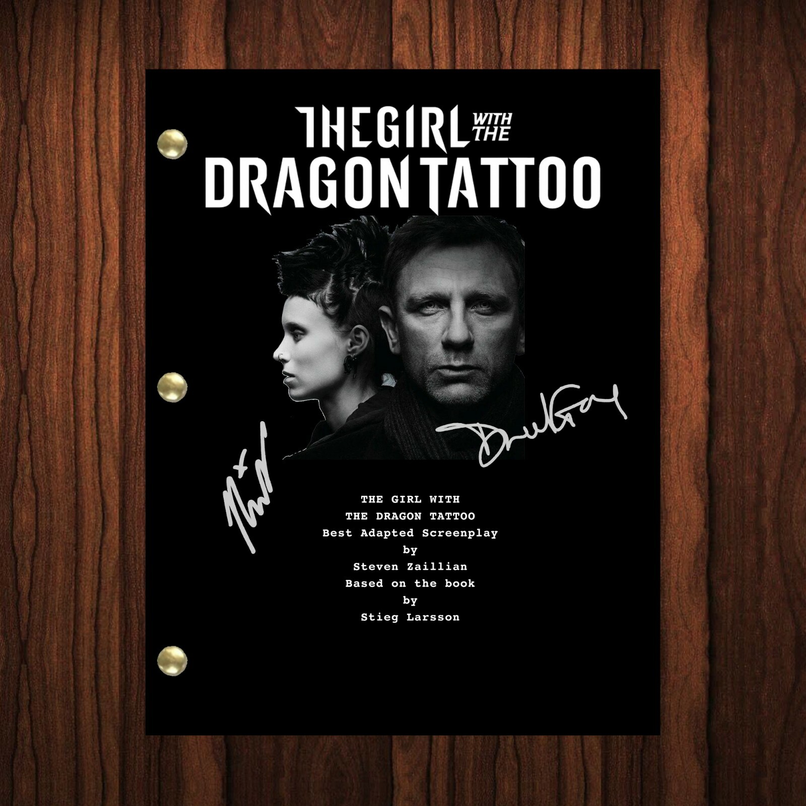 The Girl With The Dragon Tattoo Movie Script Autographed Signed Reprint