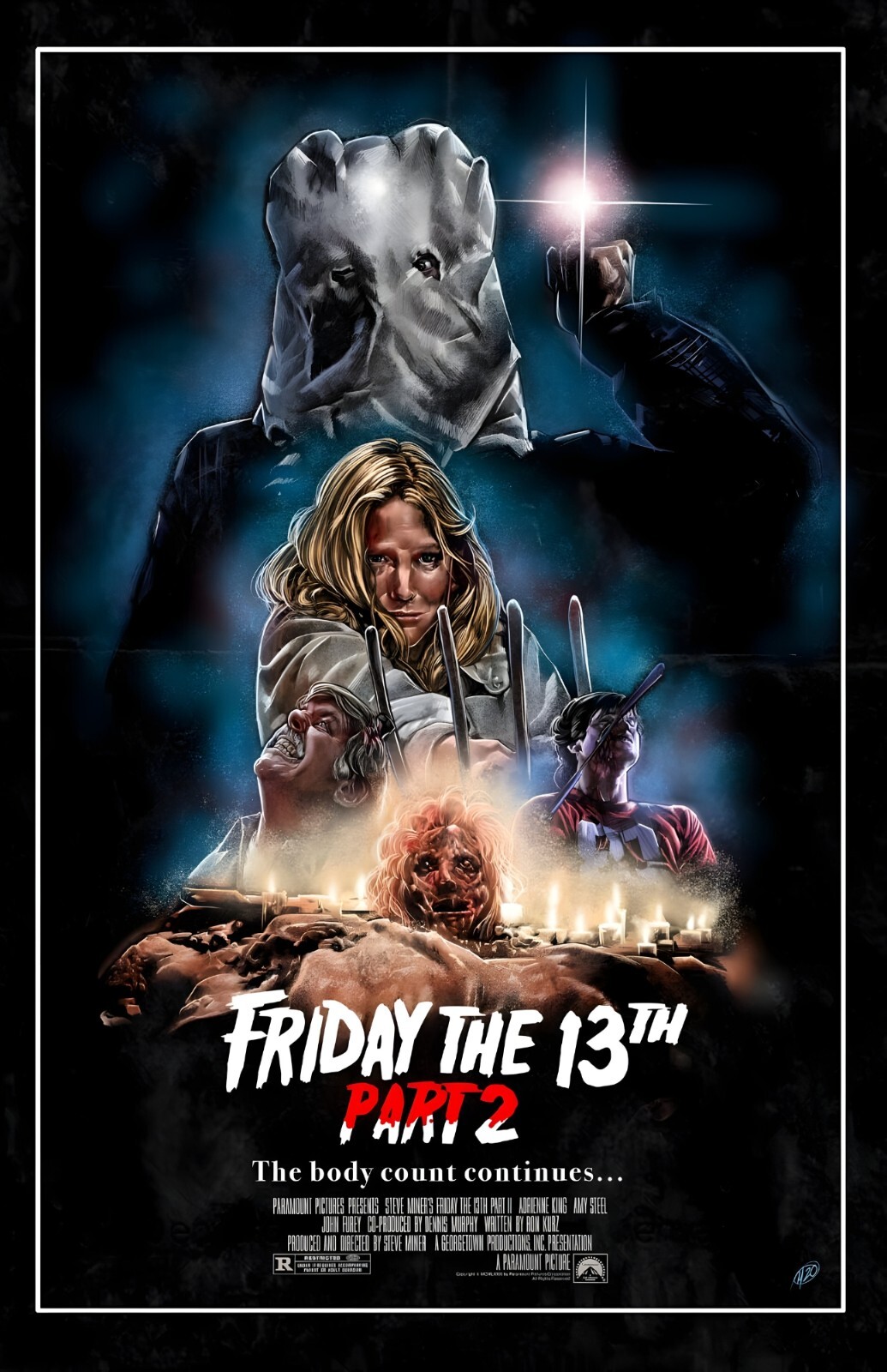 Friday the 13th Part 2 1981 Movie Poster Wall Art Made in USA a