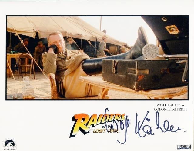 Wolf Kahler Hand Signed 8 x 10 Photo Autograph Raiders of the Lost Ark