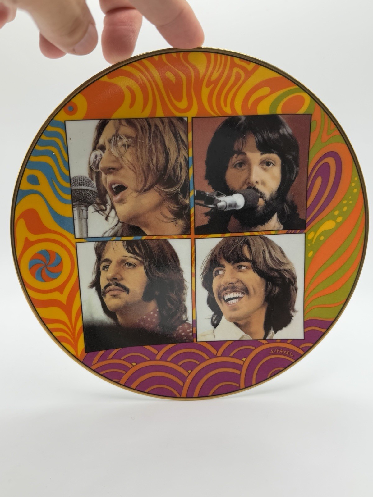 The Beatles “Let It Be” Delphi Collector Plate Apple 1992 24K Gold DELPHI *MINT*