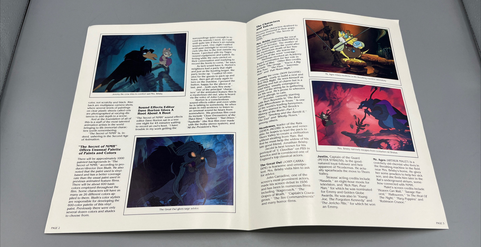 January 1982 Secret of NIMH Promo Newsletter MGM United Artists