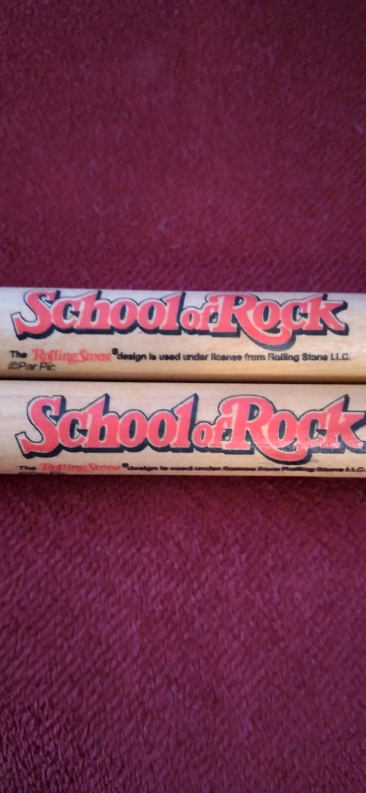 School Of Rock Movie Promo Drum Sticks 🥁 2003 Rolling Stone🤘 Jack Black 🎸