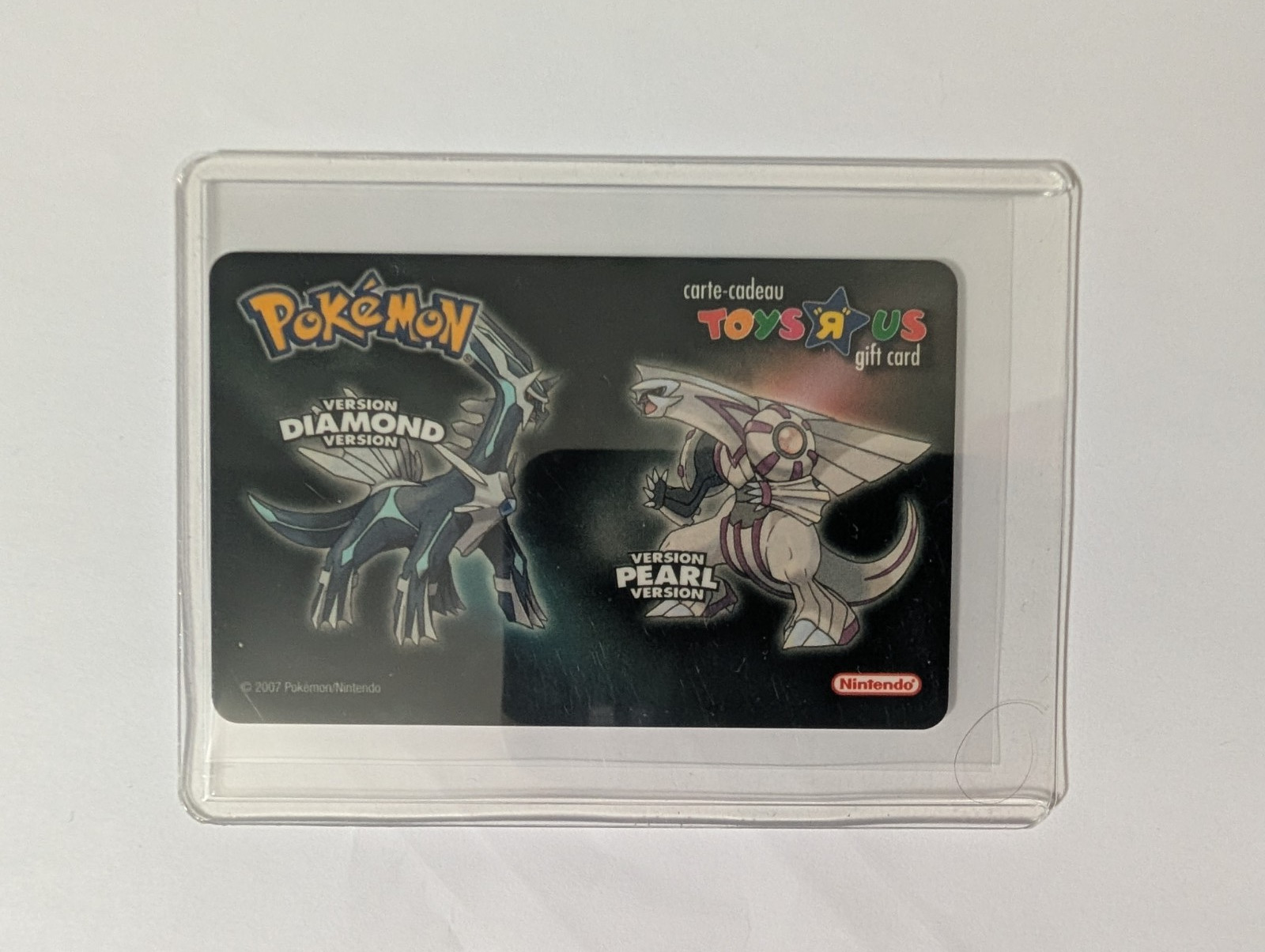 Toys “R ” Us Gift Card – Pokémon Diamond & Pearl Version Dialga Palkia 2007 RARE