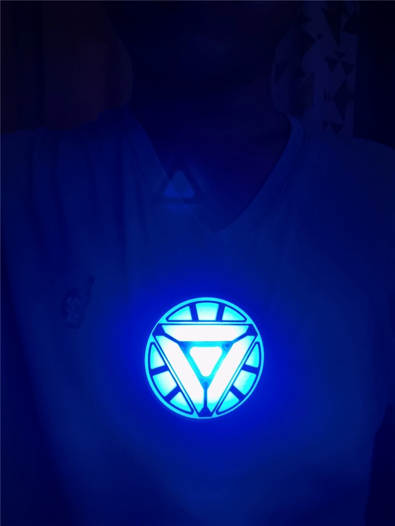 Wearable MK3 Iron Man Arc Reactor Mark 3 LED Tony Chest Light Touch Switch