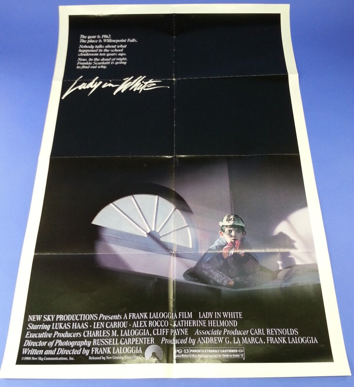 Retro Vintage Original 1988 Movie Poster Lady In White One Sheet Folded