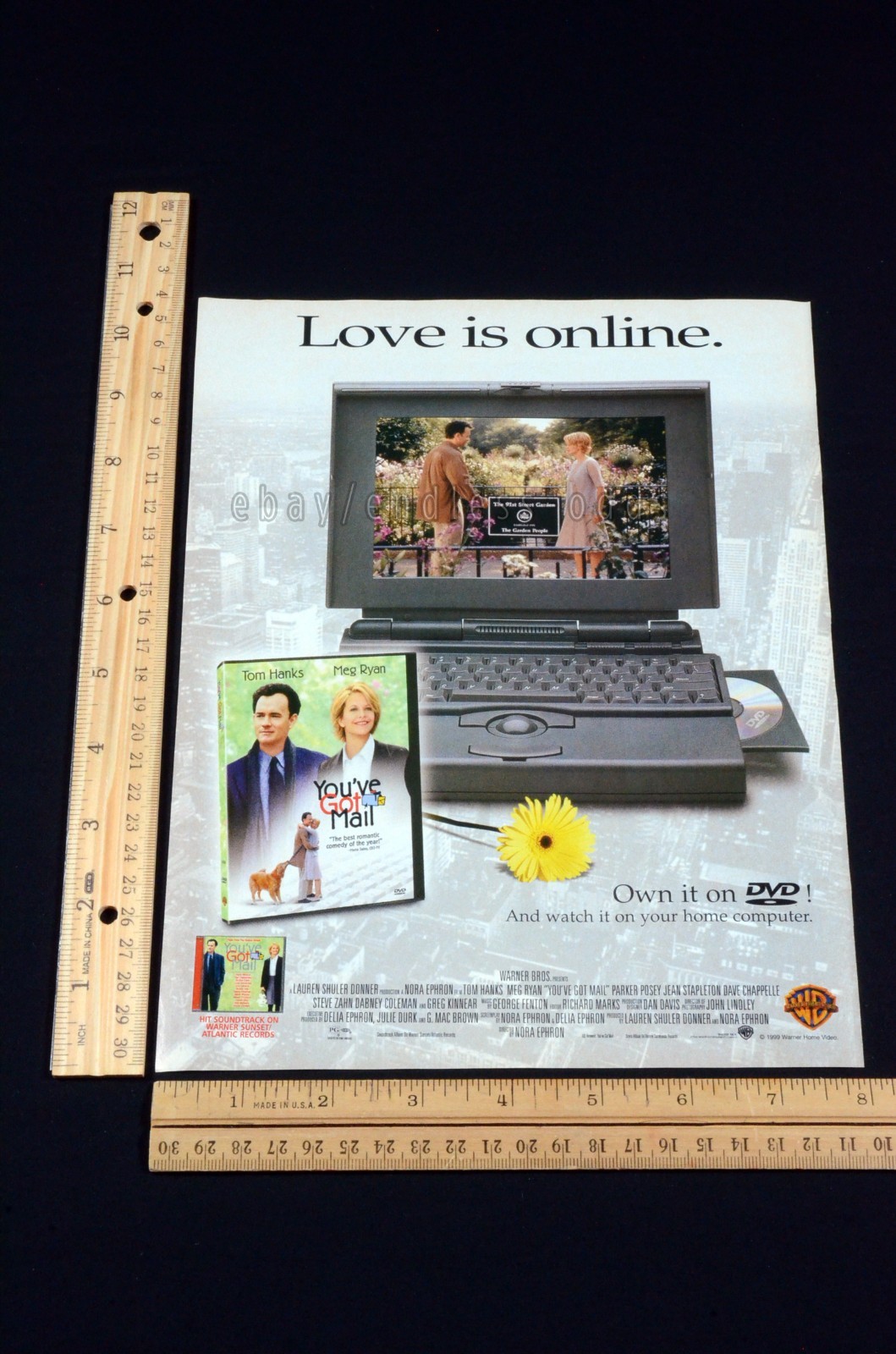 You’ve Got Mail, Tom Hanks, Meg Ryan 1999 – Magazine Page Print Ad Poster Advert