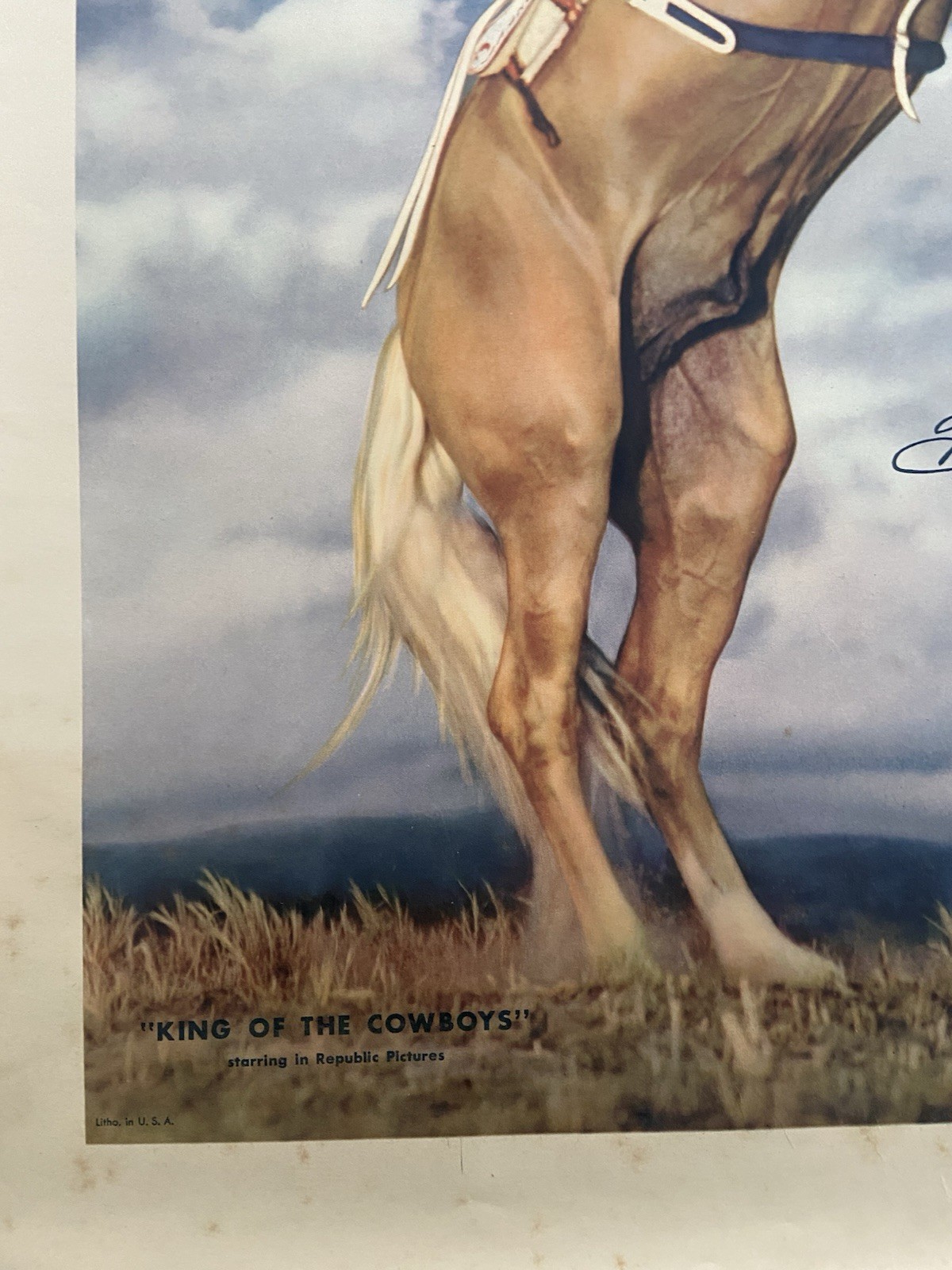 Vintage Roy Rogers King of the Cowboys Movie Poster Republic Pictures Western