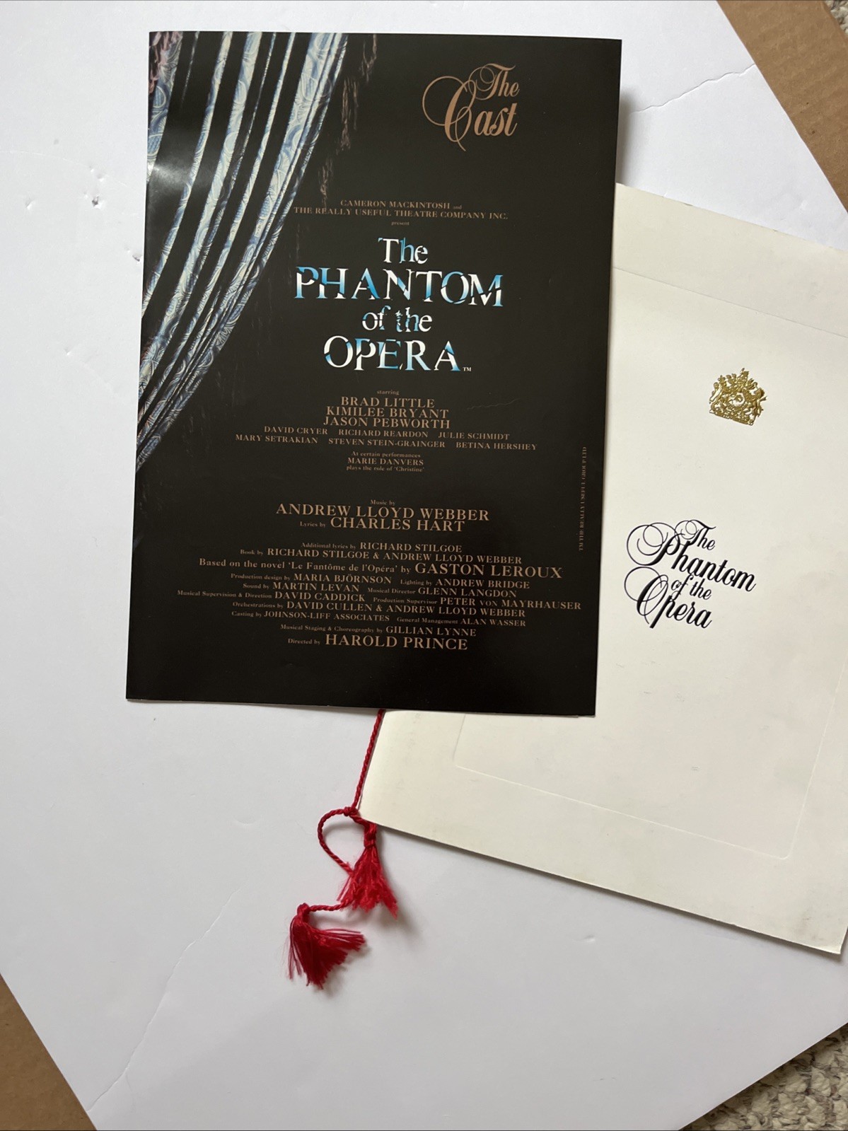 Lot 6 Phantom Opera Les Miserables Programs Playbills & Cast Andrew Lloyd Webber