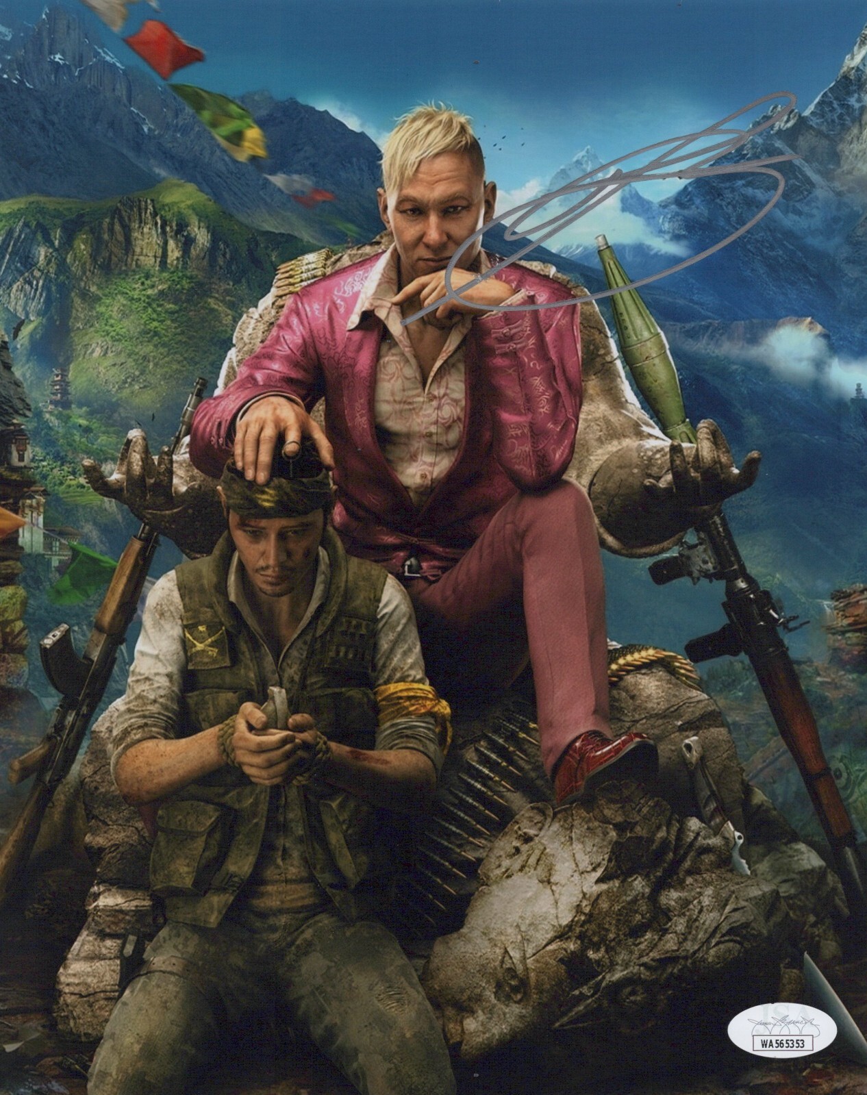 Troy Baker Signed 8×10 Far Cry 4 Pagan Min Authentic Autograph Photo JSA COA