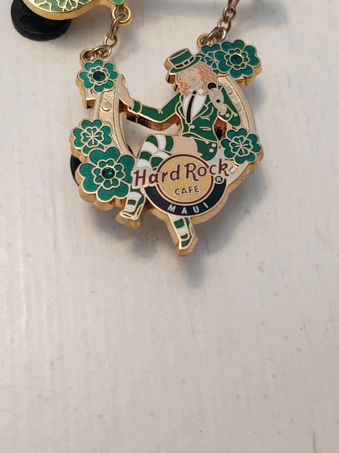 Hard Rock Cafe Maui St Patrick’s Day Green LE100 Sexy Girl Dangling…