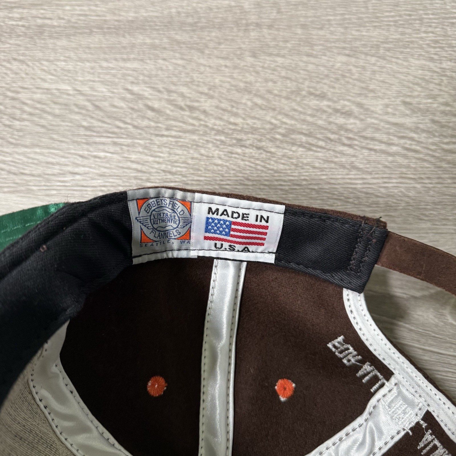 Loki Marvel Studios Cast & Crew Hat Brown Wool Baseball Cap Ebbets Field Flannel