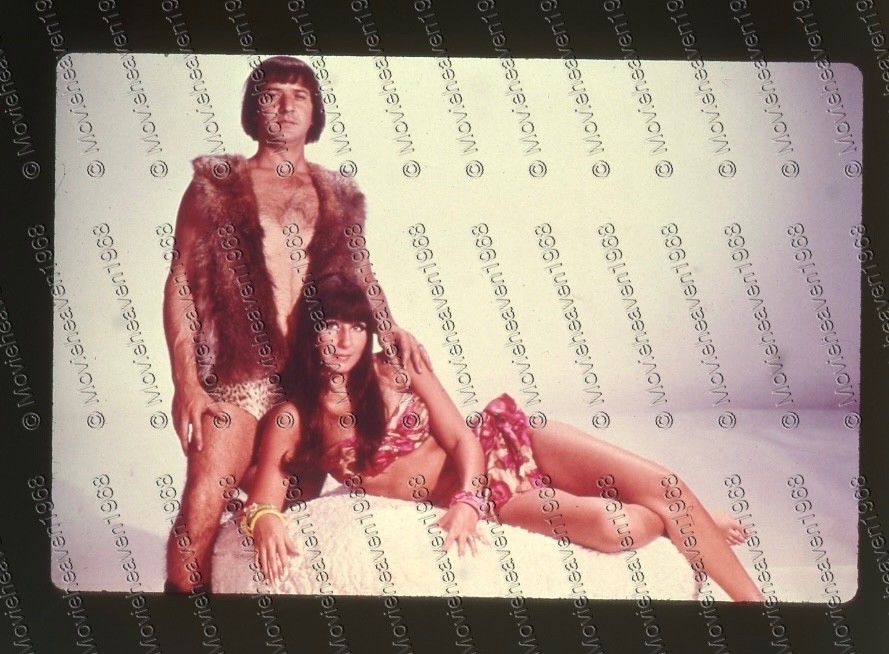 SONNY & CHER LOT OF 2 VINTAGE 35MM SLIDE TRANSPARENCY NEGATIVE PHOTO 603