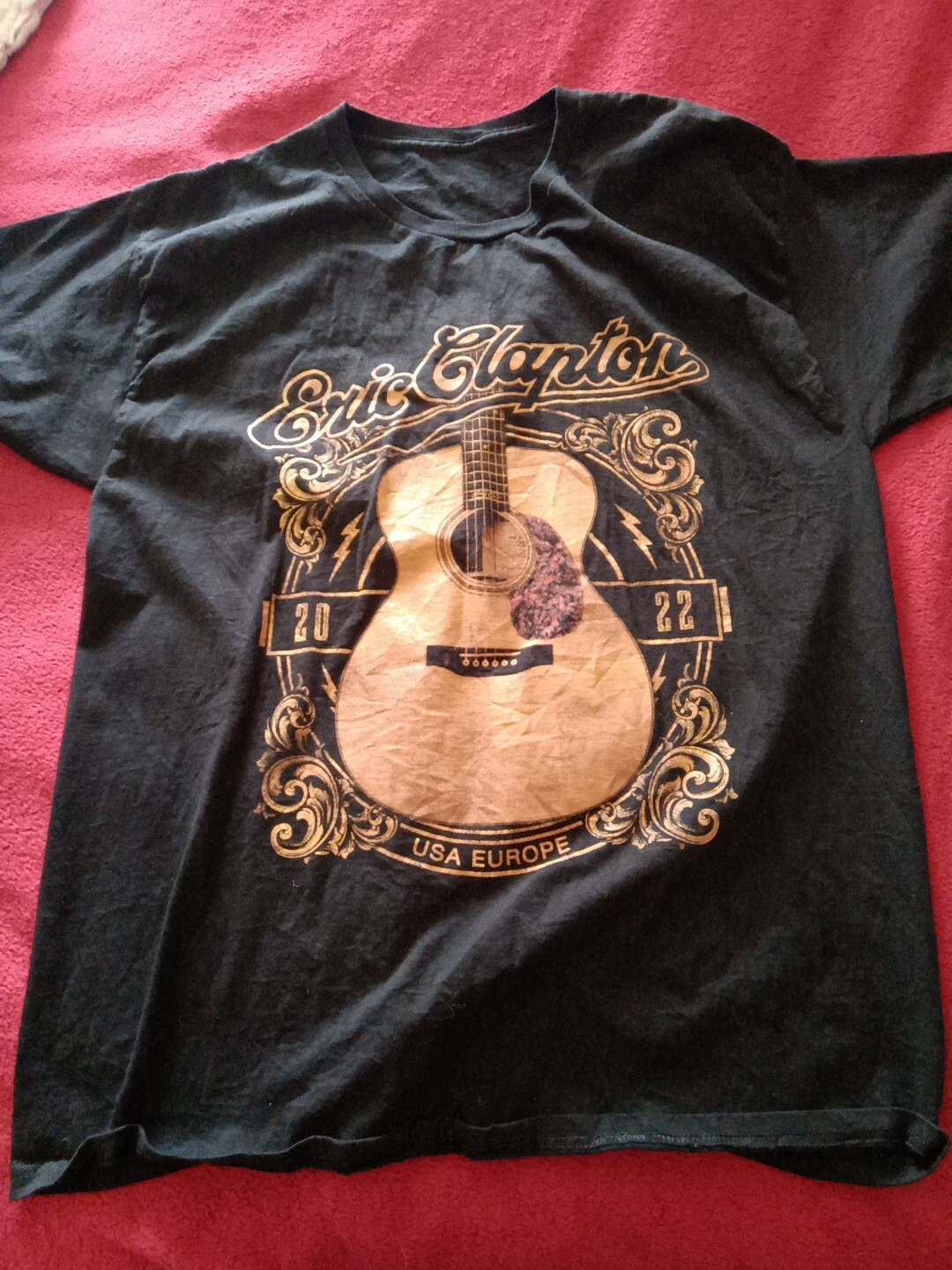 Eric Clapton 2021 – 2022 USA/Europe Concert T Shirt Size X/XL No Tag