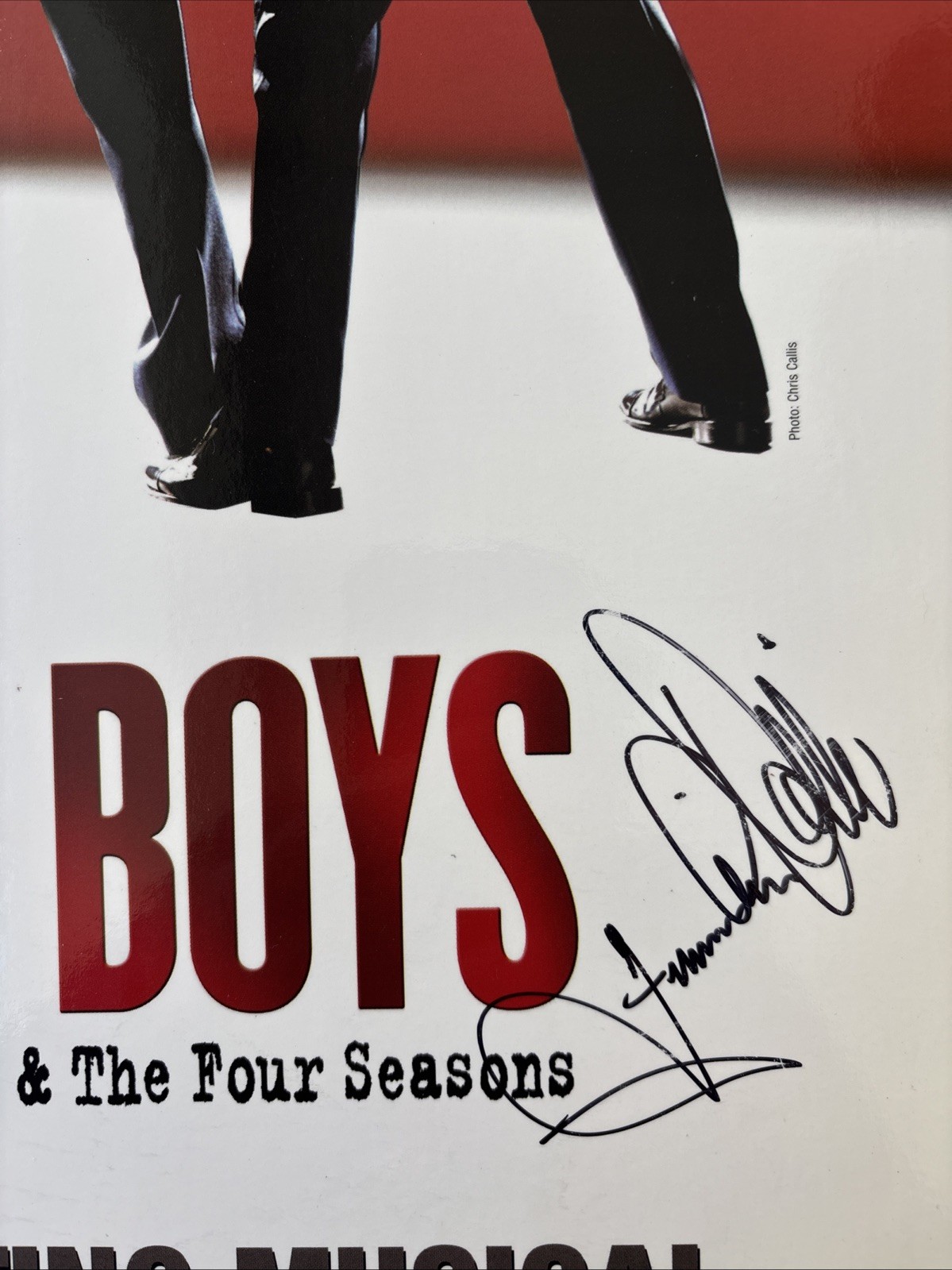 FRANKIE VALLI hand SIGNED JERSEY BOYS BROADWAY Poster JSA COA