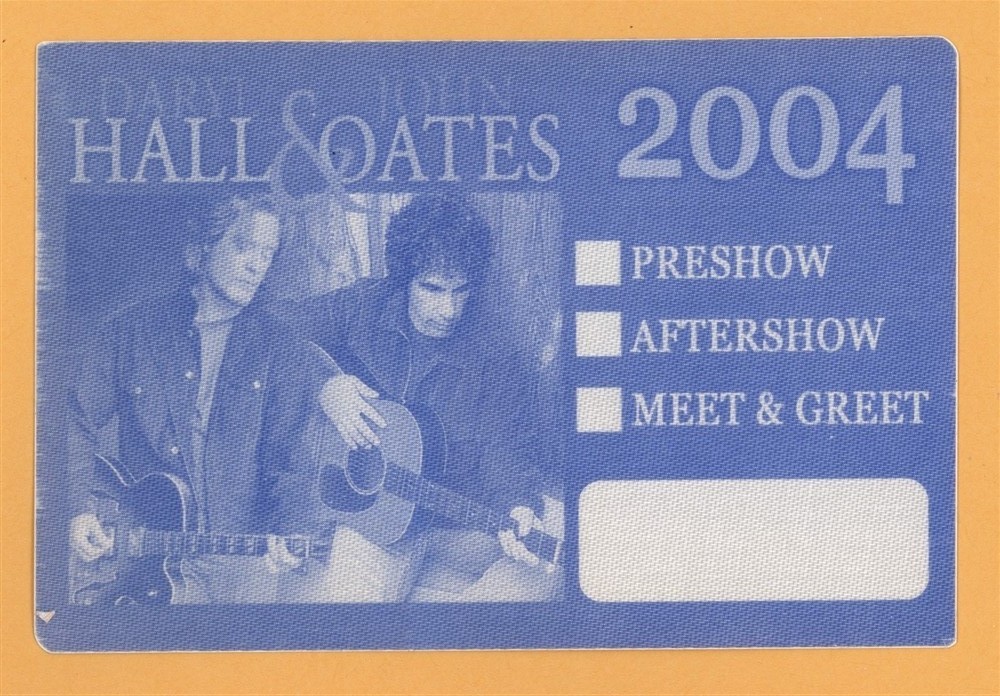 Hall & Oates 2004 Our Kind of Soul Concert Tour AFTER SHOW Backstage Pass
