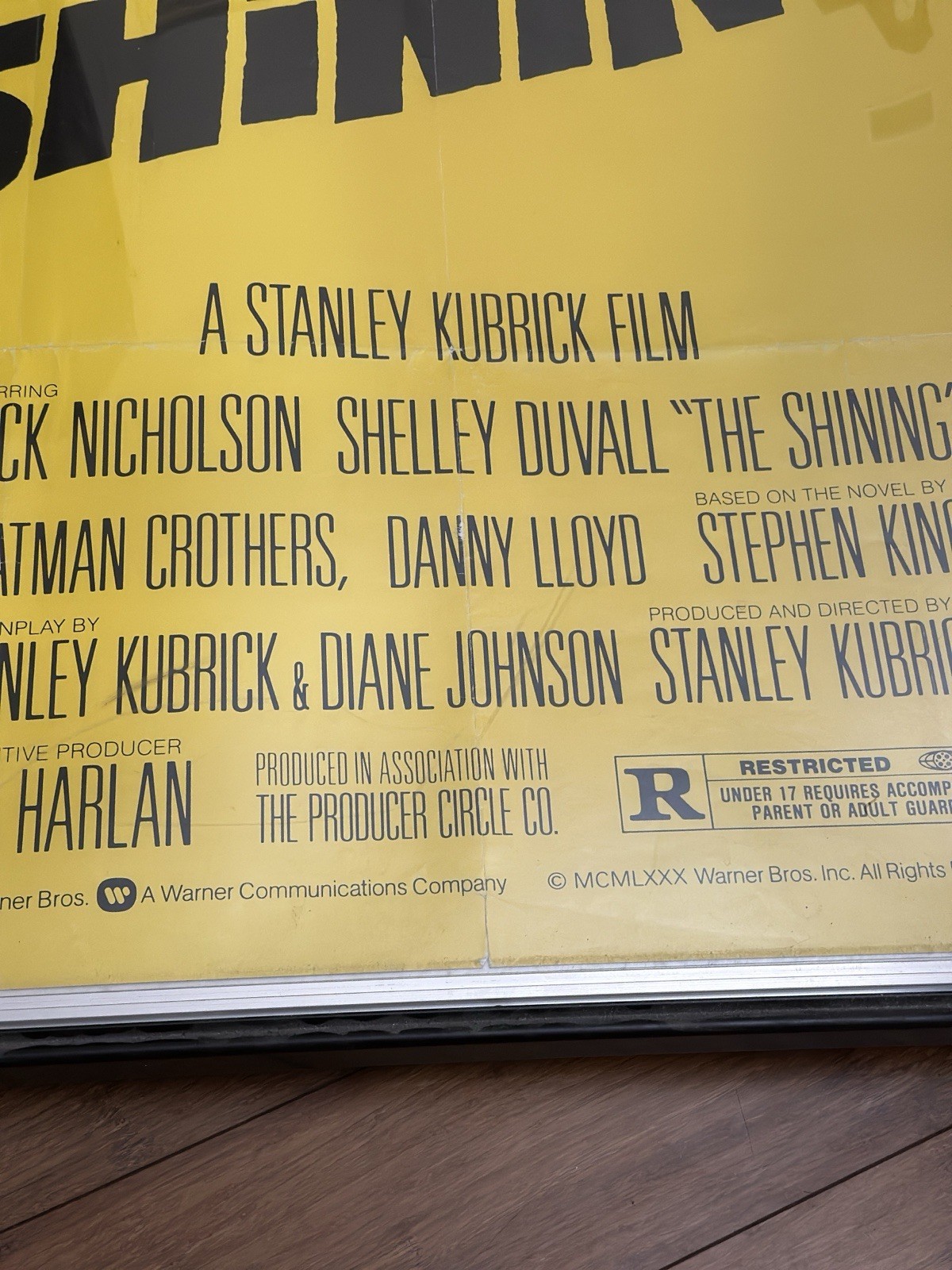 The Shining Original U.S. One Sheet – 1980 – 27×41 – Folded Poster – Framed